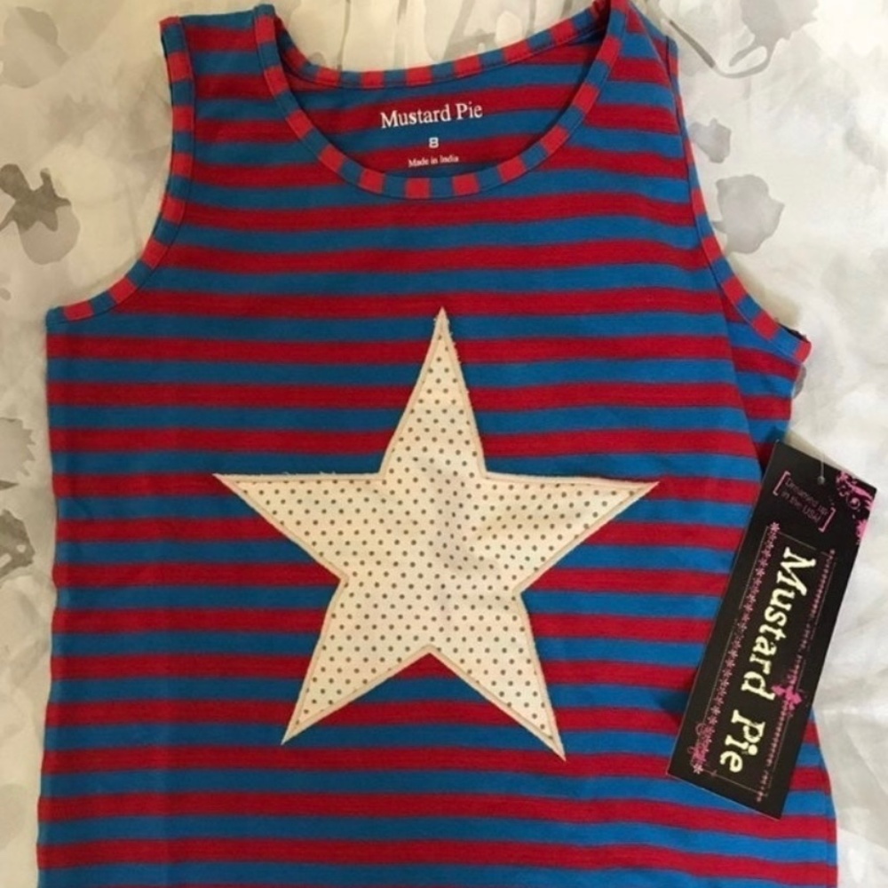 Mustard Pie girl’s Star & Stripes size 8 NWT